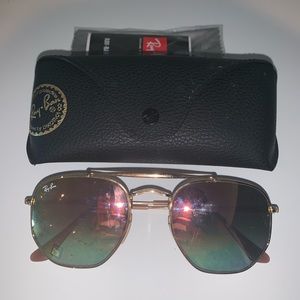 BRAND NEW Gold Reflective Marshal Ray-Bans